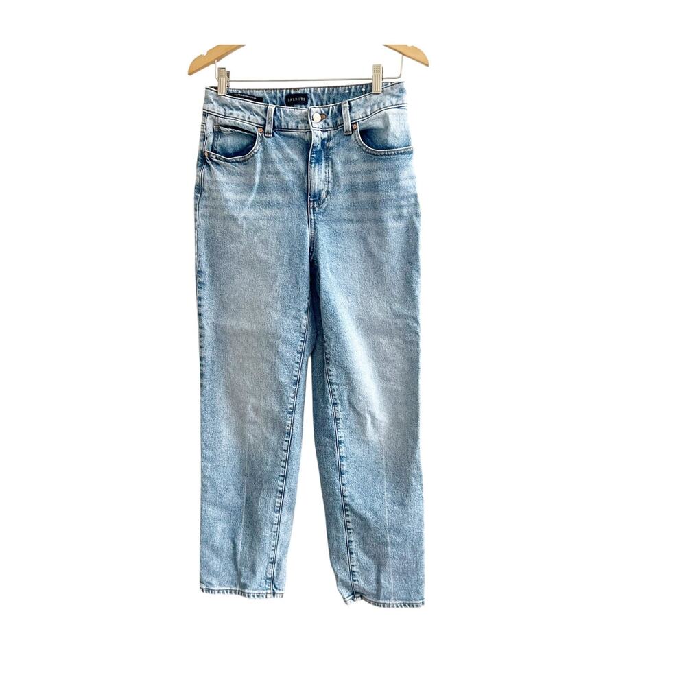 Talbots Jeans Womens Size 6 Blue Denim High Waisted Relaxed Fit Light Wash Retro